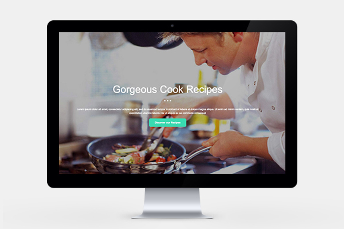 Food One Page Website Template, a HTML Template by GT3 Themes (Photo 1 of 4)