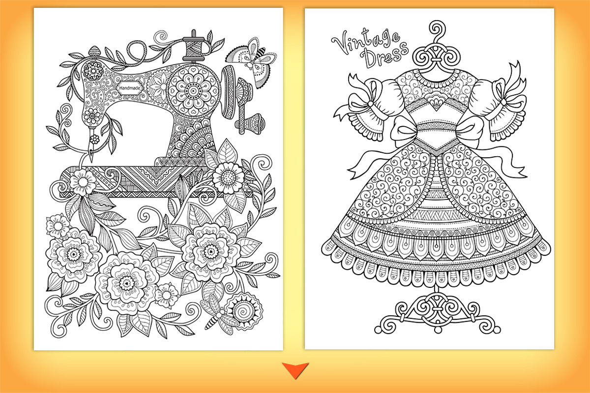 Vintage Coloring For Woman, an Illustration by Nataliia Toporovska (Photo 3 of 4)