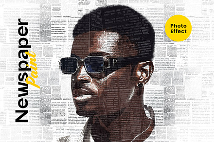 Newspaper Paint Photo Effect