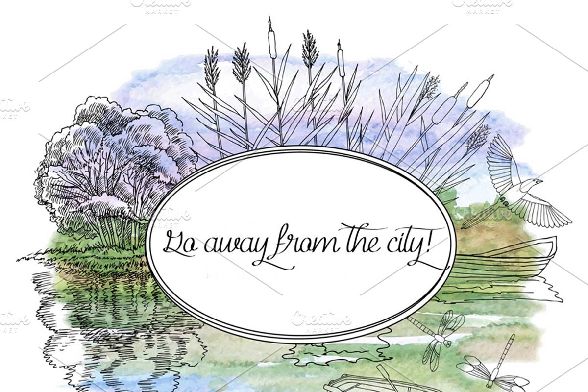 Summer on the Lake. Sketches, an Object Illustration by Nataliapiache (Photo 7 of 7)