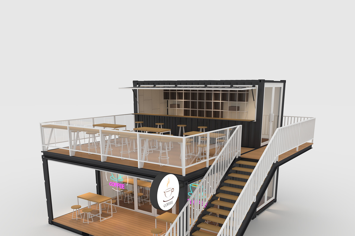 3D Model Container Cafe 7, an Architecture 3D Model by SR 3D Visual (Photo 18 of 24)