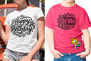 Happy Birthday Typography Vector svg, a Decorative Illustration by Ghagra (Thumbnail 3 of 7)