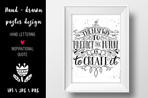 Hand-lettered inspirational quote