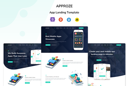 MyApp - Responsive App Landing Theme | Bootstrap Themes ~ Creative Market