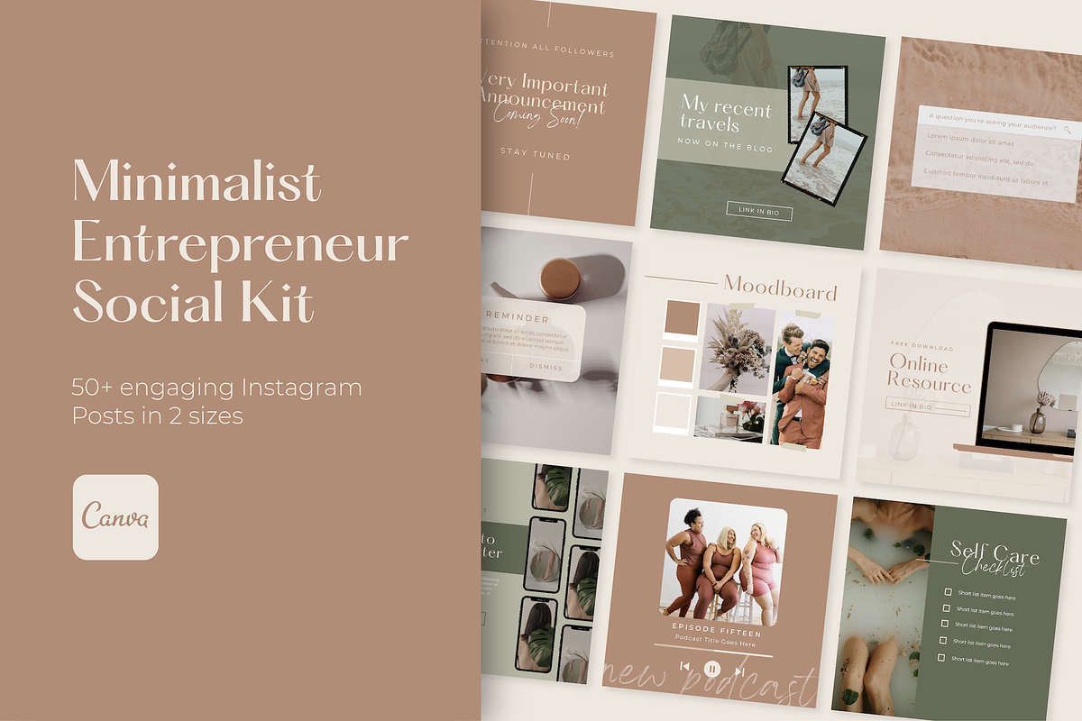 Minimalist Instagram Kit | Canva, a Social Media Template by LRG Designs (Photo 1 of 4)