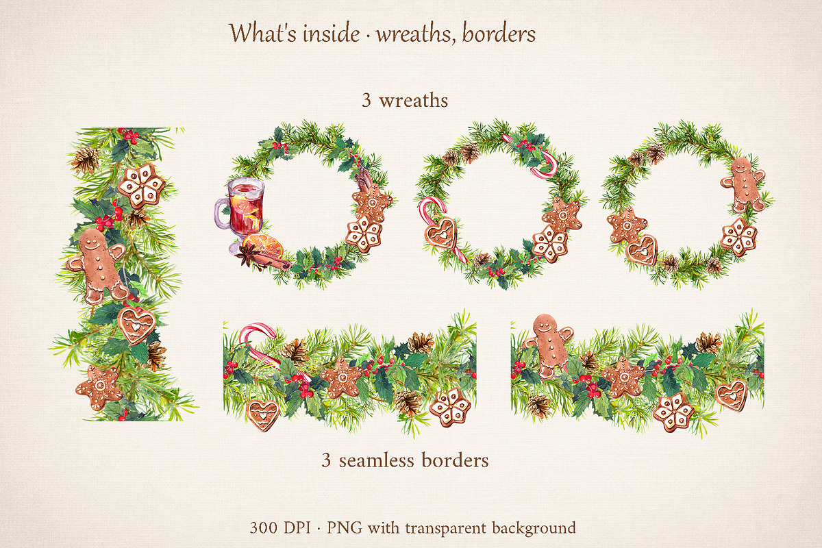 Watercolor Christmas Food Clipart, a Food Illustration by Where summer is (Photo 7 of 11)