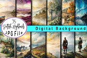 Scottish Highlands Junk Journal Page, an Illustration by Wow Magic (Thumbnail 1 of 2)