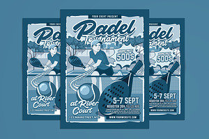 Padel Tournament Flyer, a Flyer Template by Muhamad Iqbal hidayat