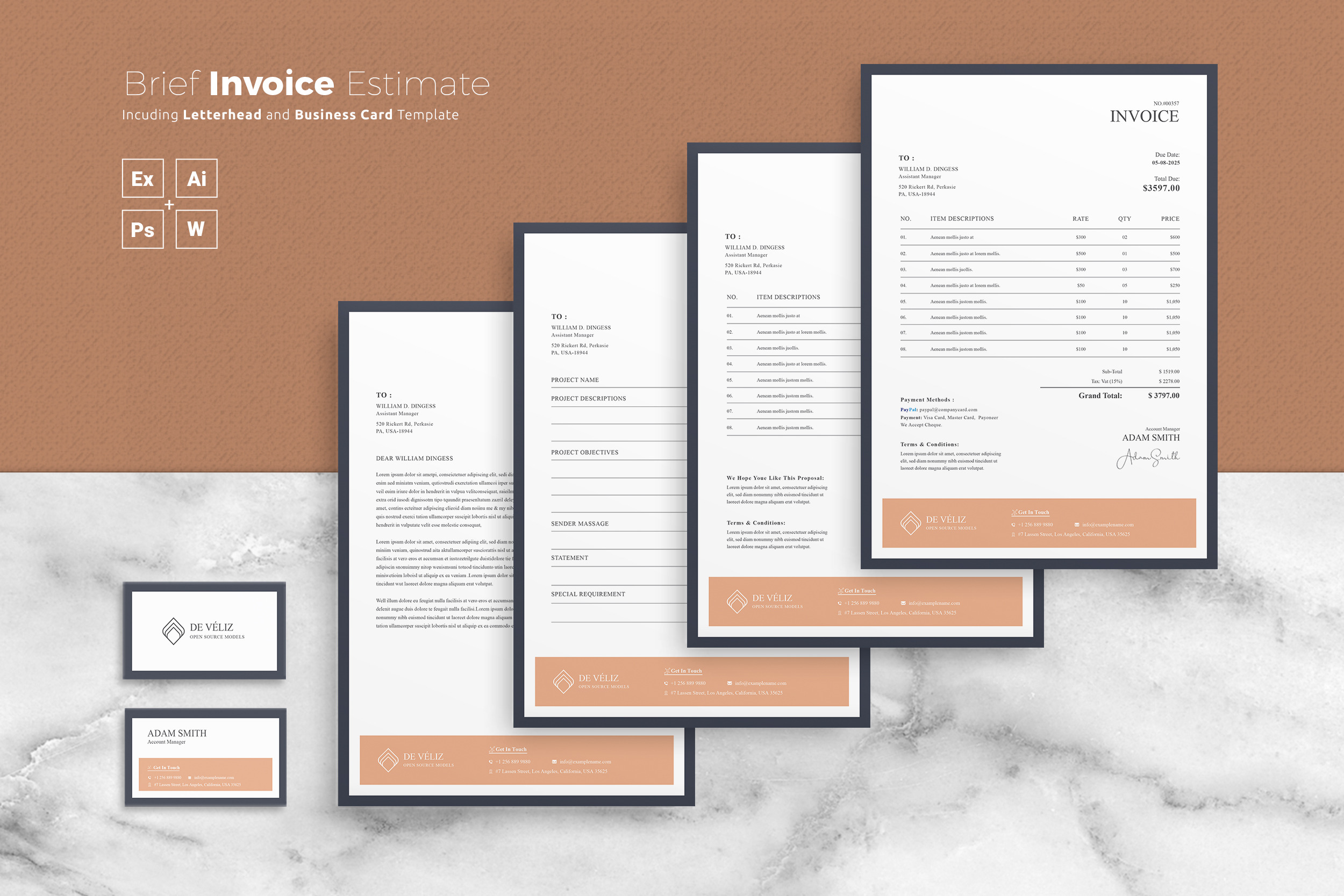 Brief-Estimation-Invoice-Letterhead | Stationery Templates ~ Creative ...