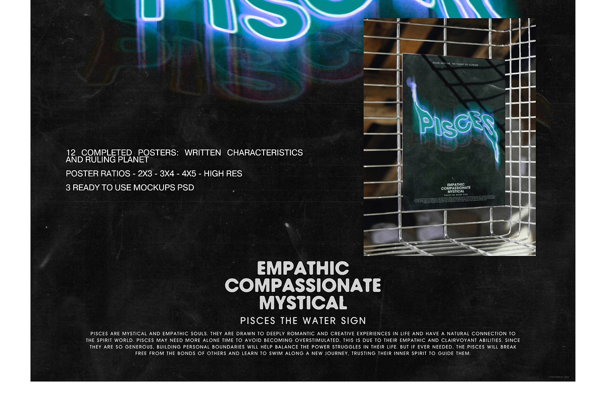 Zodiac Poster Collection, a Poster Template by Factoryluv Shop (Photo 2 of 9)