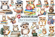 Back To School Owl Clipart, an Illustration by Rose Art (Thumbnail 1 of 4)