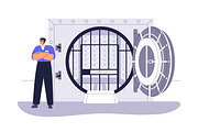 Clients use finance services in bank, a Finance Illustration by Good Studio (Thumbnail 8 of 12)