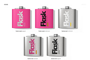 S.Steel & Powder Coated Flask Mockup, a Cups & Container Mockup by creatsy5 (Thumbnail 3 of 9)