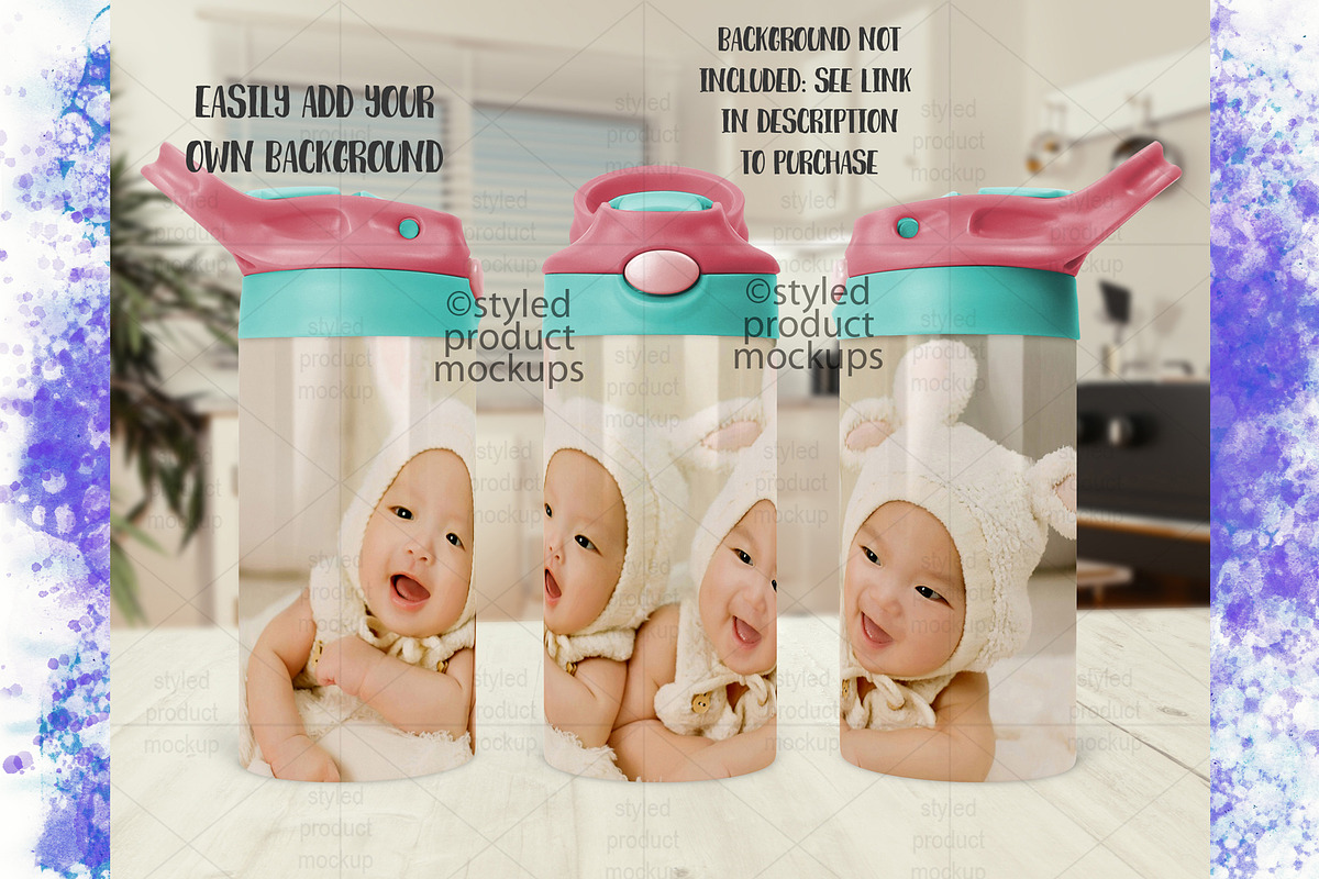12oz Color Top Sippy Mockup, a Cups & Container Mockup by StyledProductMockups (Photo 3 of 7)