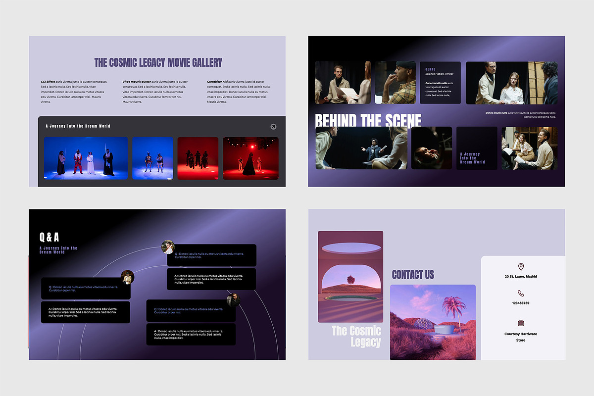 Film Press Kit Keynote Template, a Presentation Template by TMint Creative (Photo 4 of 6)