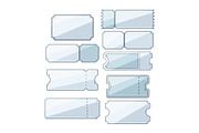 Empty ticket templates set with, an Object Graphic by pikepicture (Thumbnail 1 of 3)