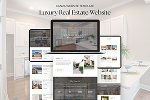 Real Estate Canva Website Template, a Landing Page Template by GlamWebDesigns