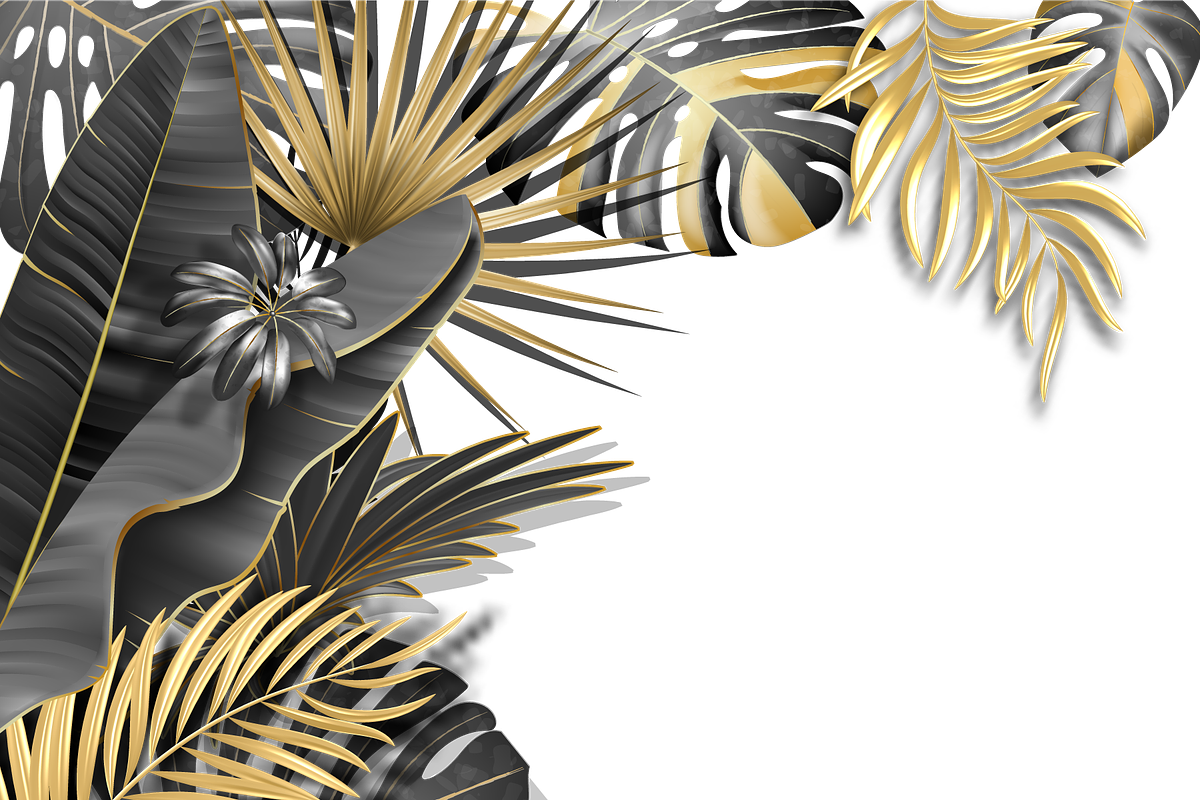 Botanical Tropical Leaves Frames, a Decorative Illustration by leezarius (Photo 7 of 7)