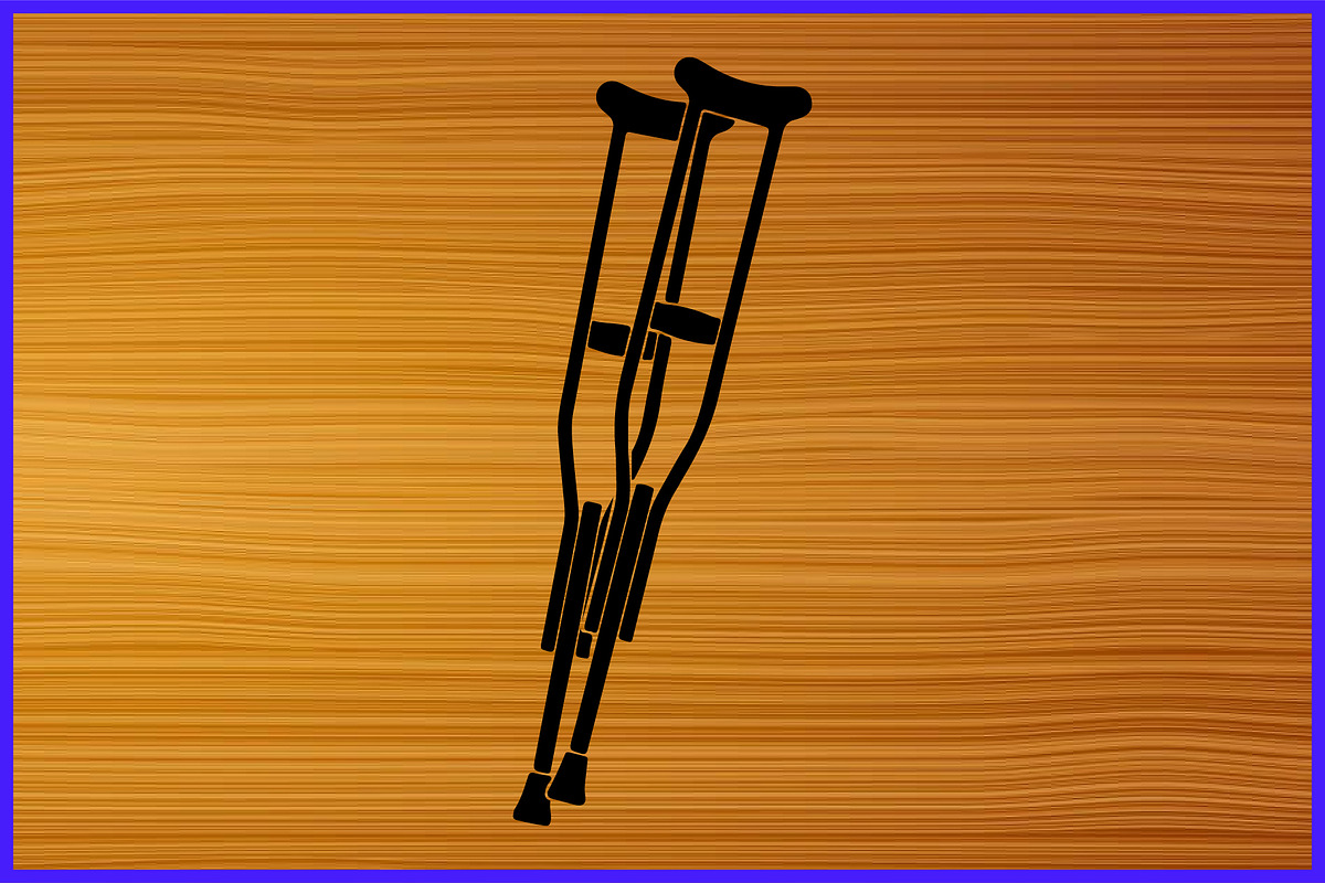15 Crutch Silhouette Clipart Set, an Illustration by musafir_fashion (Photo 4 of 4)