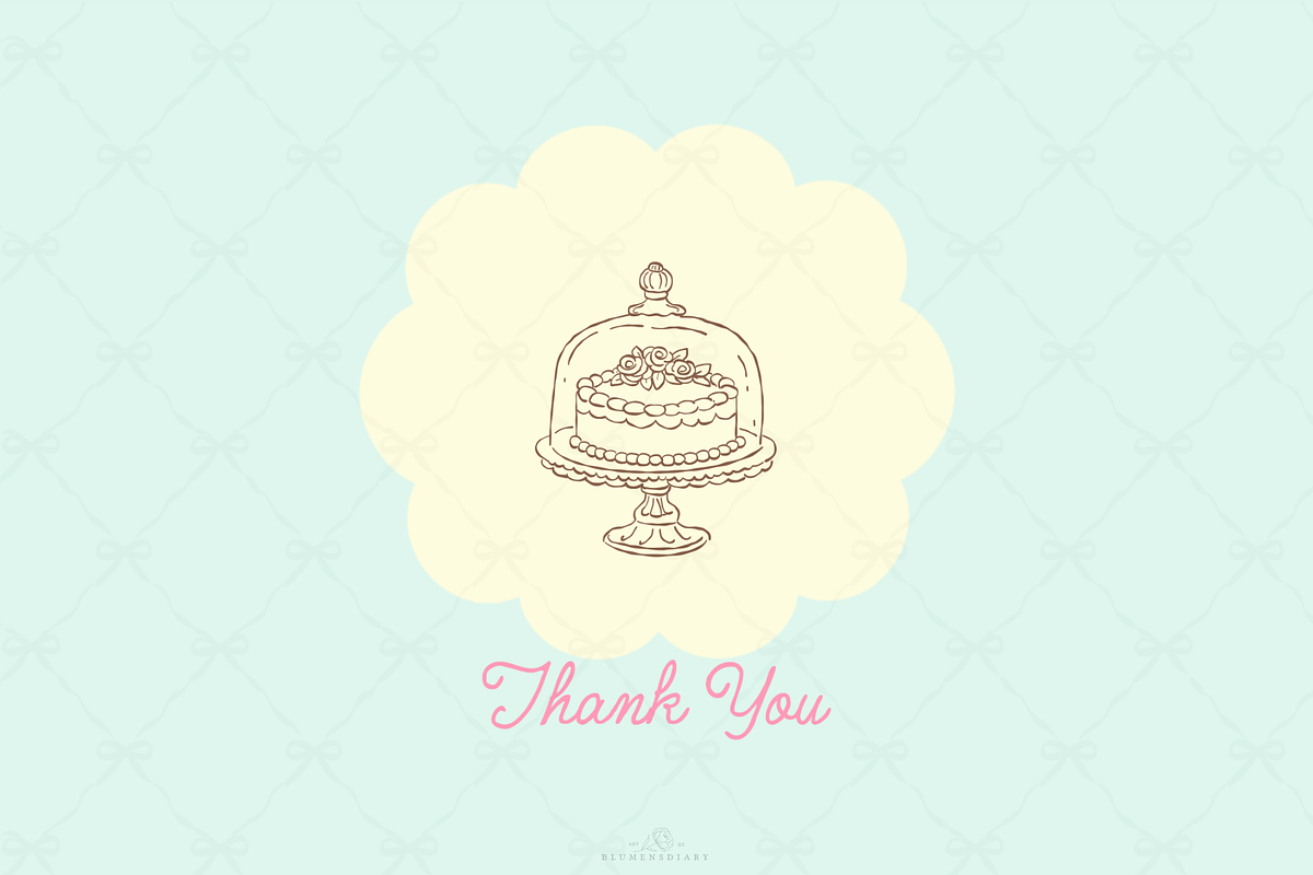 Patisserie Dessert Line Art Clipart, a Decorative Illustration by Blumensdiary (Photo 7 of 7)