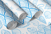 Seashells Lineart vector patterns, a Pattern Graphic by Carpet Tapete Pretzel (Thumbnail 14 of 14)