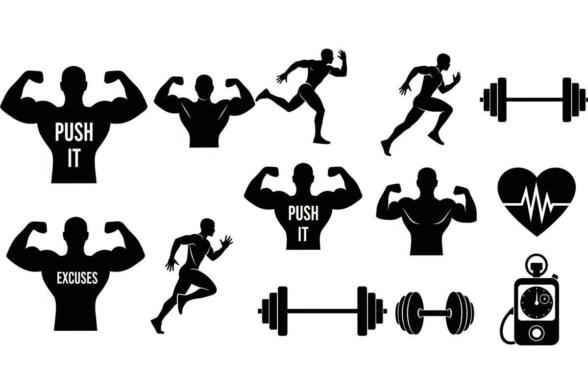 Ultimate Fitness Gym Vector Bundle, an Illustration by Creativeshirt (Photo 5 of 51)