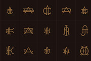 15 Vintage Monograms Pack 01, a Branding & Logo Template by Design Union Mx (Thumbnail 2 of 2)