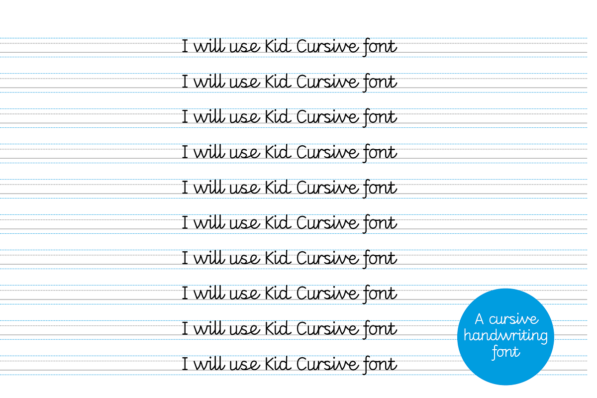 KID CURSIVE | school & teacher font, a Script Font by Little Type Factory (Photo 6 of 13)
