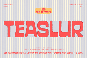 Teaslur - A Funky Modular Sans Serif