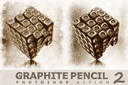 Graphite Pencil 2 Photoshop Actions, an Action Add-On by GrafxFun (Thumbnail 1 of 3)