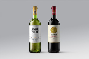 Wine Bottle Mockup - Bordeaux, a Product Mockup by Avelina Studio