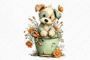 Whimsical Spring Dogs Clipart, an Illustration by Craft Nest (Thumbnail 11 of 11)
