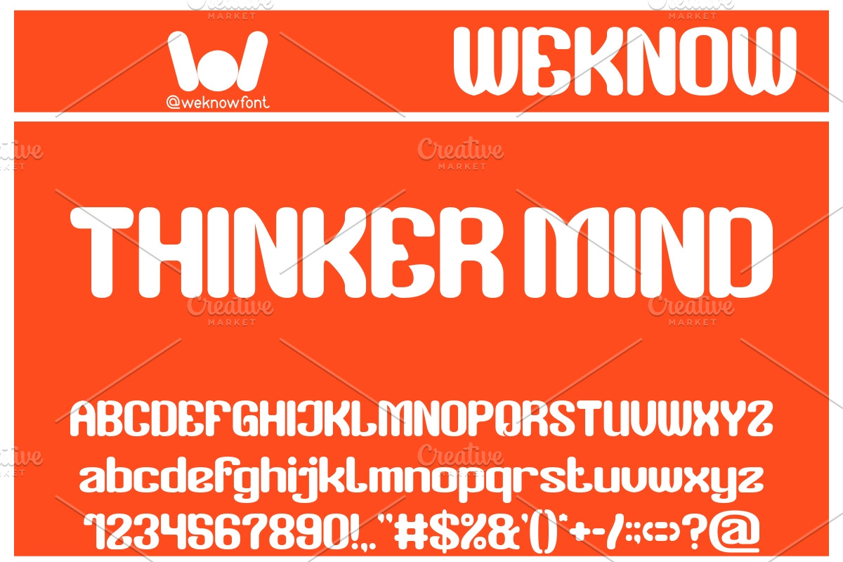 Thinker Mind font, a Font by weknow (Photo 1 of 8)