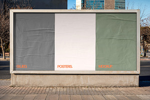 Street Glued Posters Mockup, an Advertising Mockup by Design Squad