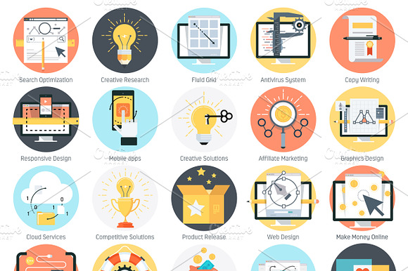 Search engine optimization icon set preview 2