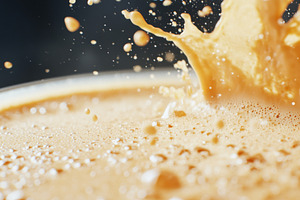 Close-up of liquid splashing against, a Photo by Dvoevnore photos