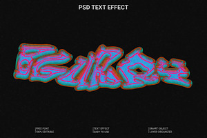Melted Glitch Text Effect PSD, a Layer Style Add-On by Imamul001