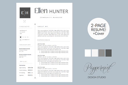 Resume Template + Cover Letter WORD