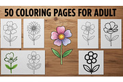 Coloring Pages for Adults, a Graphic by Designer_Momina (Thumbnail 1 of 6)