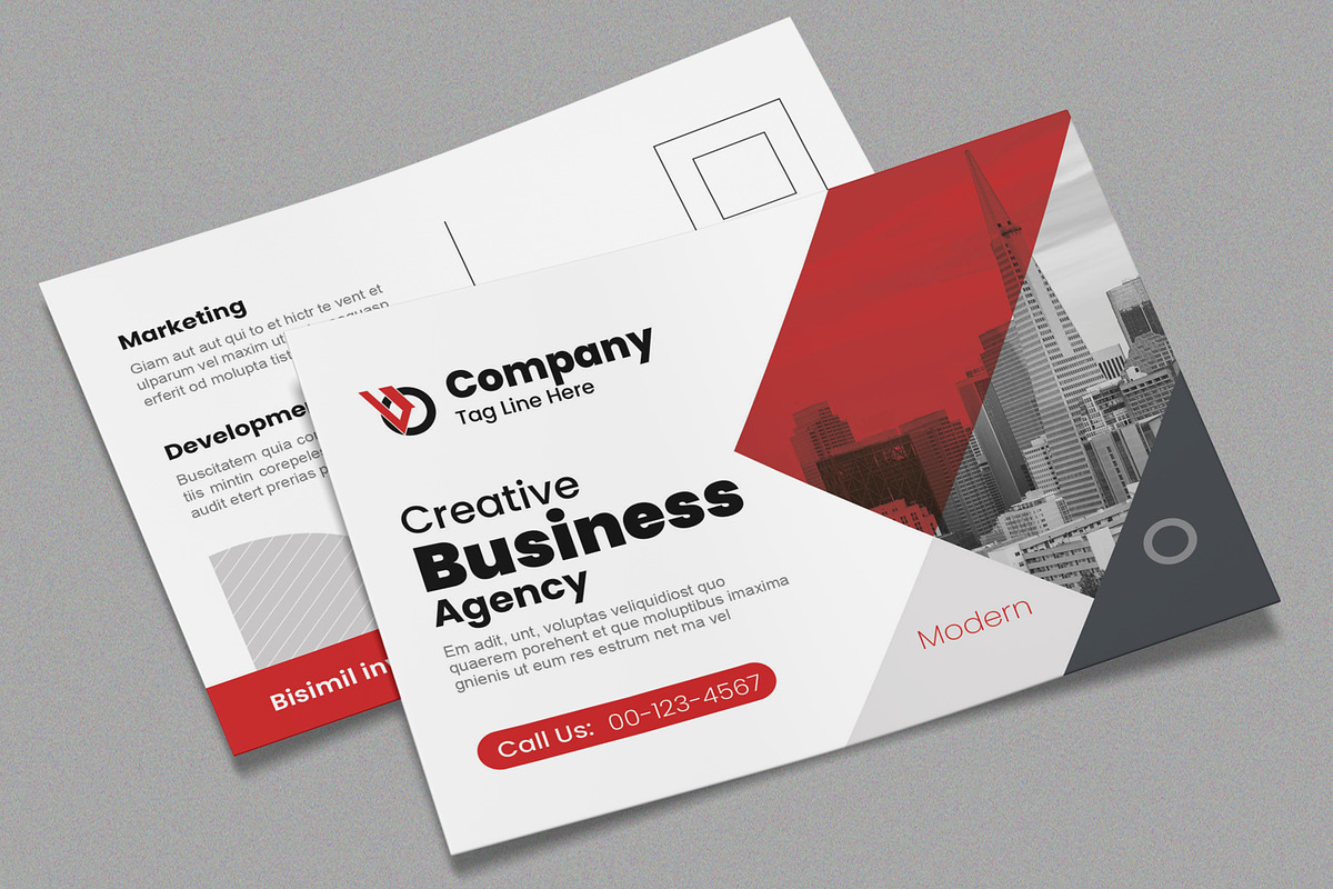 Creative Post Card Design, a Card Template by MightyDesign (Photo 2 of 8)