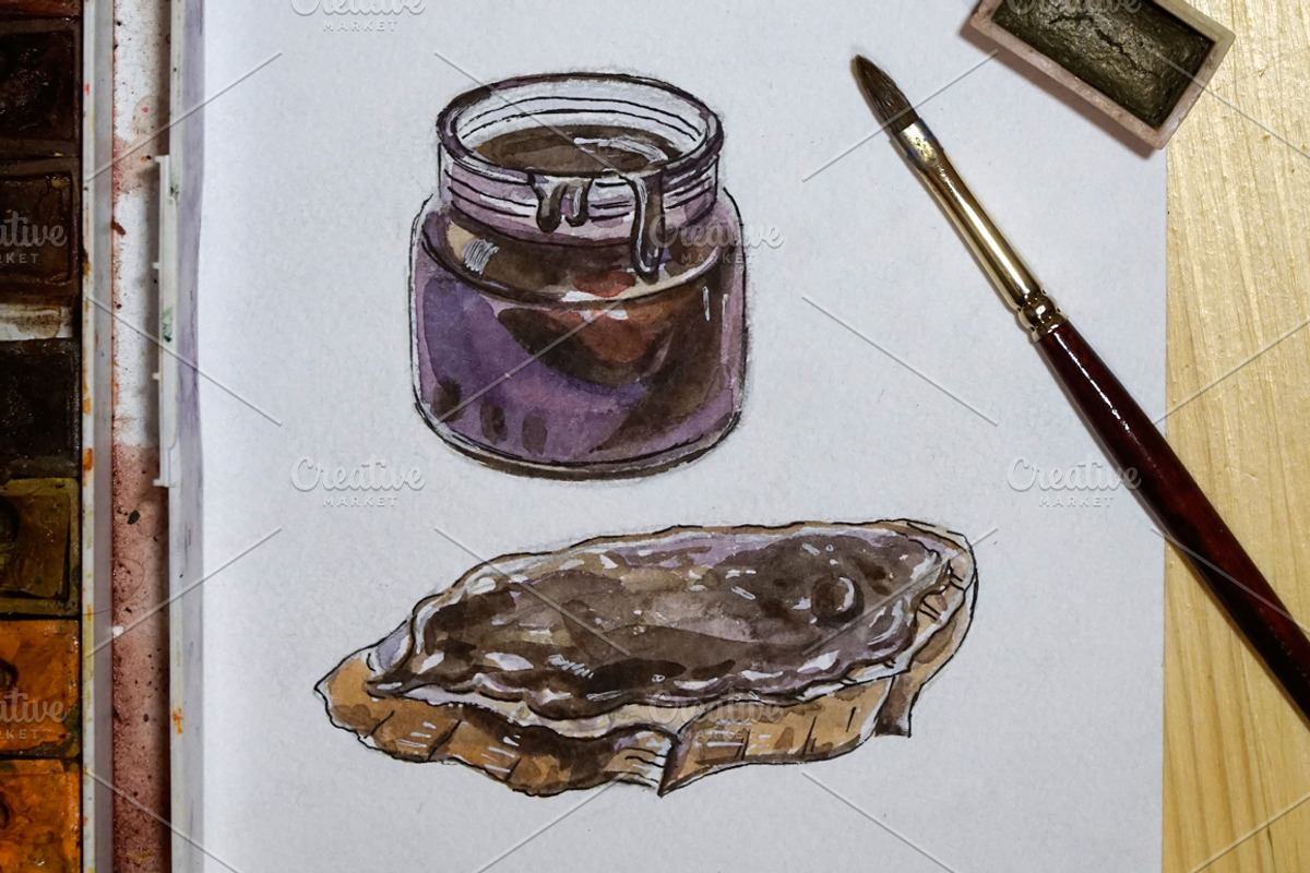 Watercolor sweets, a Food Illustration by miminoshka (Photo 8 of 10)