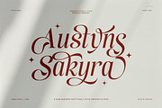 Austyns Sakyra Calligraphy Serif, a Serif Font by Graphicxell (Thumbnail 1 of 10)