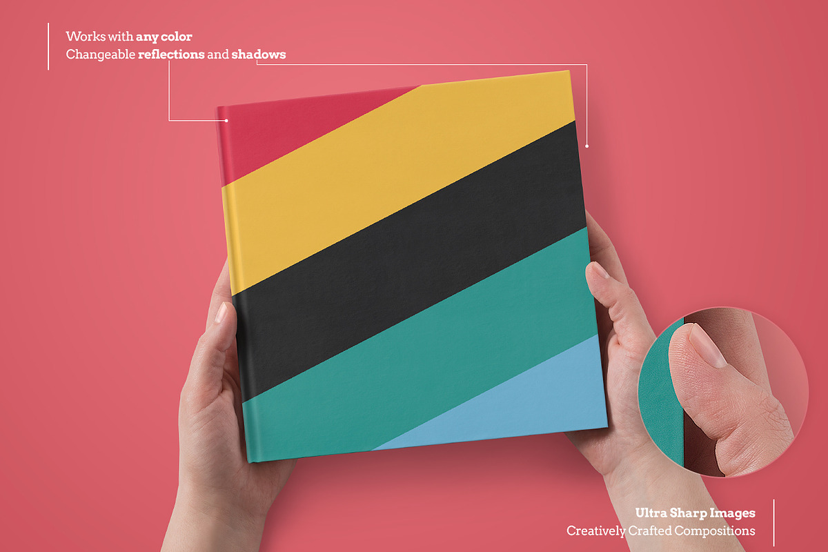 Square Book Mock-Up Set, a Books & Magazine Mockup by PuneDesign (Photo 10 of 11)