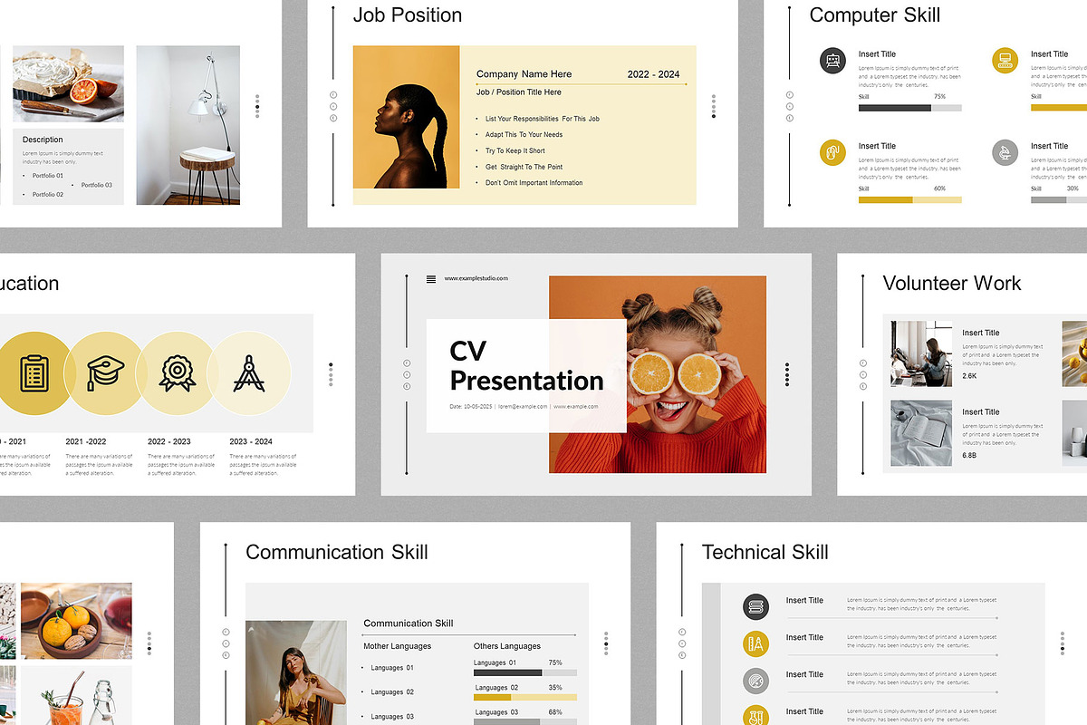 CV Presentation Template, a Presentation Template by TemplatesForest
