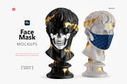 Face Mask on an Sculpture Mockup, a Mask Mockup by HelenStock (Thumbnail 1 of 8)