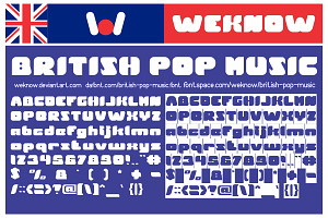 British Pop Music Font