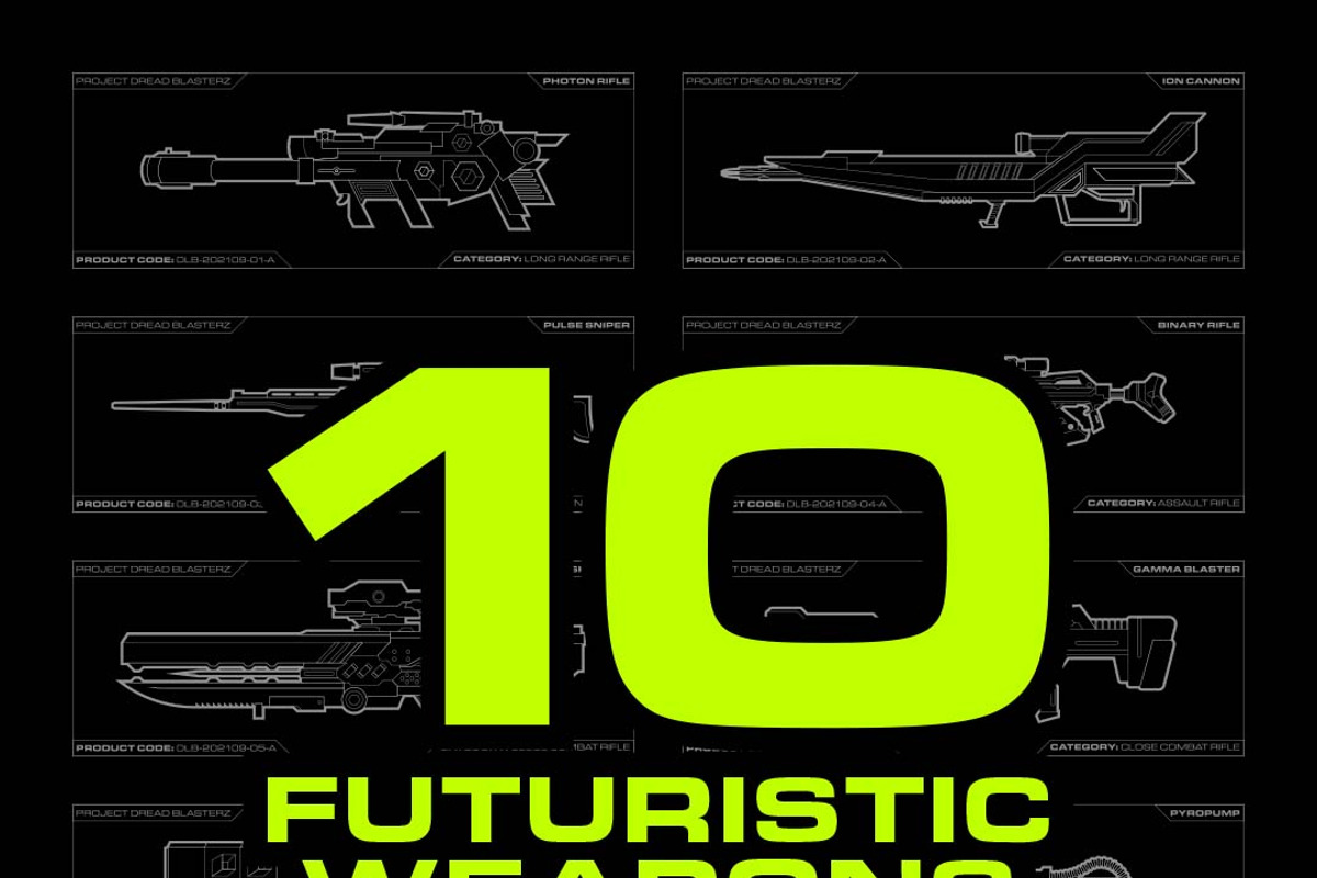 Futuristic Weapons Vectors, an Illustration by Dreadlabs (Photo 1 of 5)