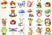 Garden Pals Watercolor Clipart, an Illustration by Libby Wishes (Thumbnail 2 of 7)