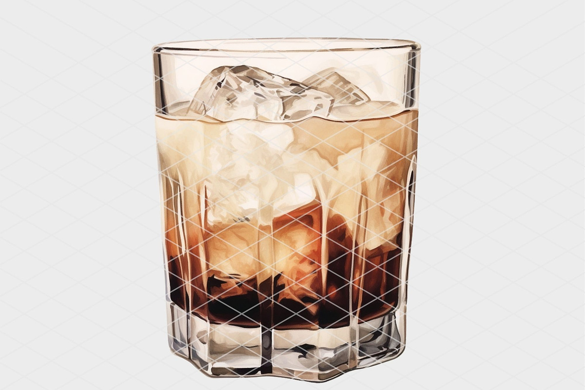 White Russian Watercolor Cocktail, an Illustration by 1801Prints (Photo 4 of 4)