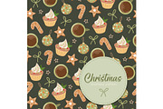Christmas seamless pattern design, a Pattern Graphic by Elen_Art (Thumbnail 1 of 3)